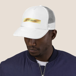 Ihre benutzerdefinierte Text Elegante Vorlage Gold Truckerkappe