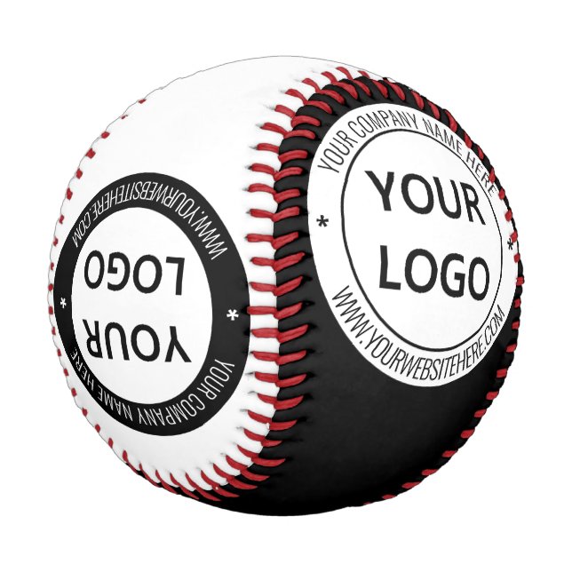 Ihre Berufliche Briefmarke für Logos und Textwerbu Baseball (Schrägansicht)