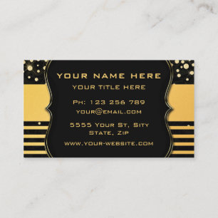 Ihre Black Gold Luxury Company Business Card Visitenkarte