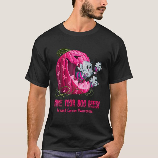 Ihre Boobienen Brustkrebs-Bewusstsein Pink Pu gere T-Shirt (Vorderseite)