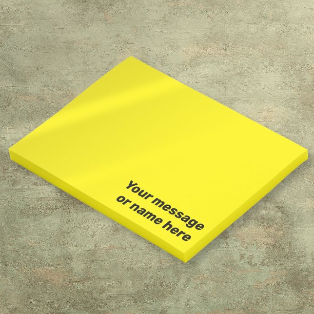 Ihre Botschaft lebhaft hellgelb Post-it Klebezettel (Personalized Message Vibrant Bright Yellow Post-it Notes)