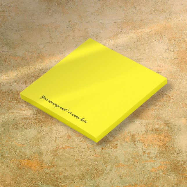 Ihre Botschaft lebhaft hellgelb Post-it Klebezettel (Your Message Vibrant Bright Yellow Post-it Notes)