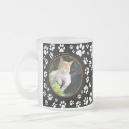 Ihre Cat-Fotos Gedenkpfade druckt auf Schwarze Tas Mattglastasse
