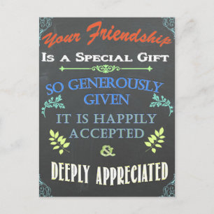 Ihre Chalkboard-Karte Postkarte