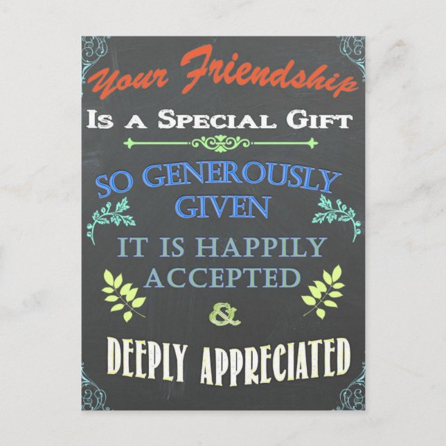 Ihre Chalkboard-Karte Postkarte (Vorderseite)