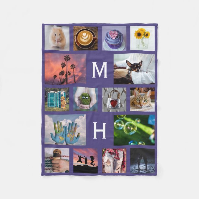 IHRE Collagenschablonen-Fleecedecke der FOTOS Fleecedecke (Vorderseite)