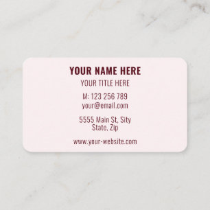 Ihre Colors Business Name Werbeaktion Personalisie Visitenkarte