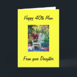 IHRE DAUGHTER LIEBEN SIE MAMA 40. KARTE<br><div class="desc">Lass MAMA weiß,  dass du sie LIEBE hast und dich wie sie eines Tages sein möchtest! Lass ihr,  sie sei FAB :)</div>