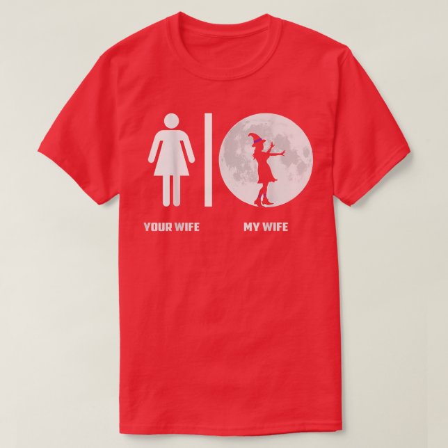 Ihre Ehefrau Meine Ehefrau Hexe Wicca Pagan für He T-Shirt (Design vorne)