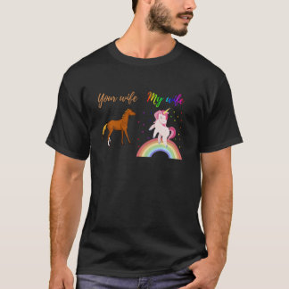 Ihre Ehefrau Meine Ehefrau lustige Einhorn Design, T-Shirt