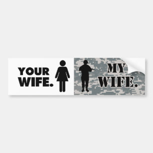 Ihre Ehefrau Meine Ehefrau Militärhusband Autoaufkleber