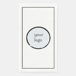 Ihre eigene Logo-Schwarze Linie Grenze Serviette