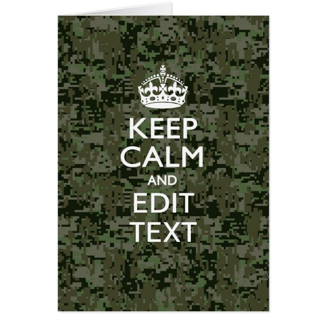 Ihre eigene Text-Digital-Camouflage Woodland Behie (Vorne)