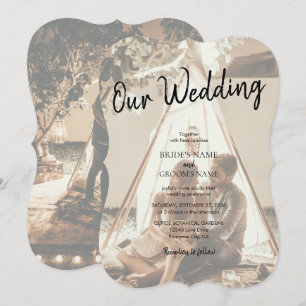 Ihre eigenen Fotos sind verblasst Hochzeitseinladu Einladung