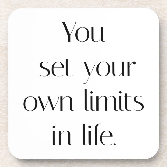 Ihre eigenen Grenzen für harten Kunststoff-Unterse Getränkeuntersetzer (Vorderseite)