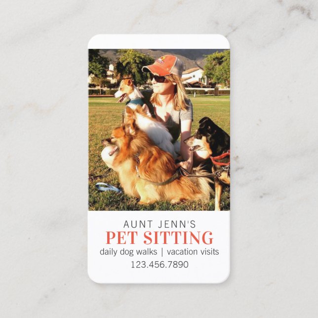 Ihre einfache weiße Fotografie der Visitenkarte (Vorderseite)