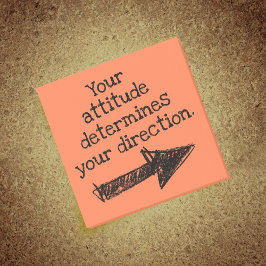 Ihre Einstellung bestimmt Ihre Richtung positiv Post-it Klebezettel