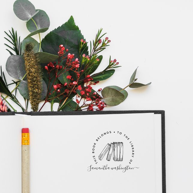 Ihre eleganten Vintagen Bibliotheksbücher Gummistempel (Von Creator hochgeladen)