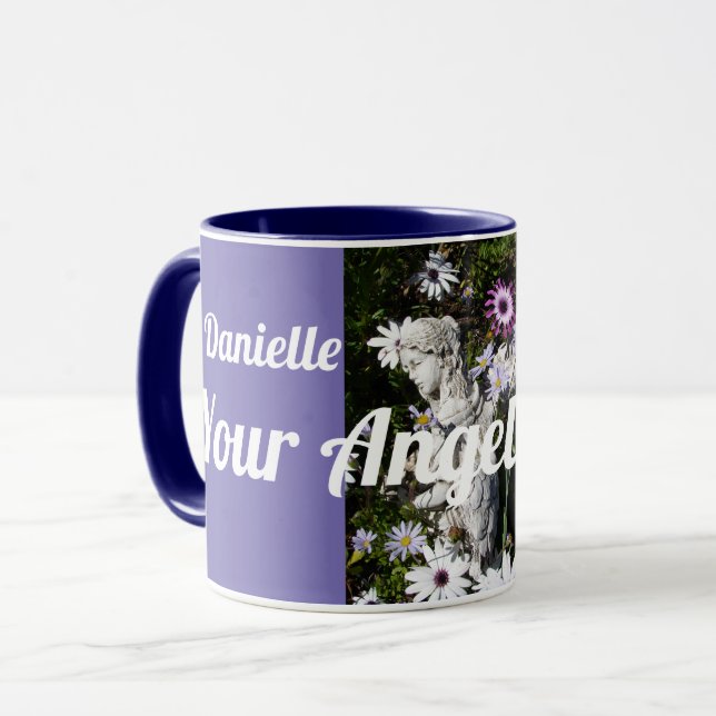 Ihre Engel sind immer bei Ihnen Blumengel Tasse (Vorderseite Links)