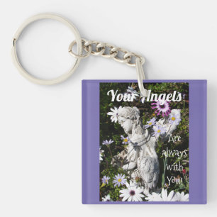Ihre Engel sind immer bei Ihnen Floral Engel Schlüsselanhänger