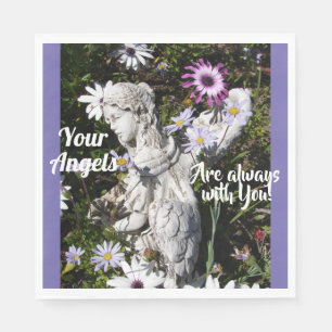 Ihre Engel sind immer bei Ihnen Floral Engel Serviette