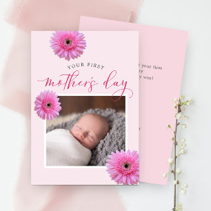 Ihre erste Muttertags-Daisy-Photo-Flat-Karte