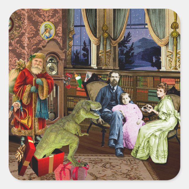 Ihre erste T-Rex Quadratischer Aufkleber (Vorderseite)