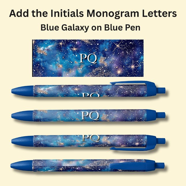 Ihre ersten Monogram Blue Galaxy Kugelschreiber (Von Creator hochgeladen)