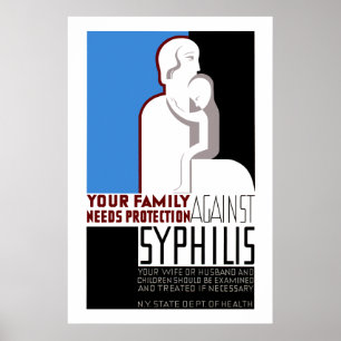 Ihre Familie braucht Schutz vor Syphilis Poster