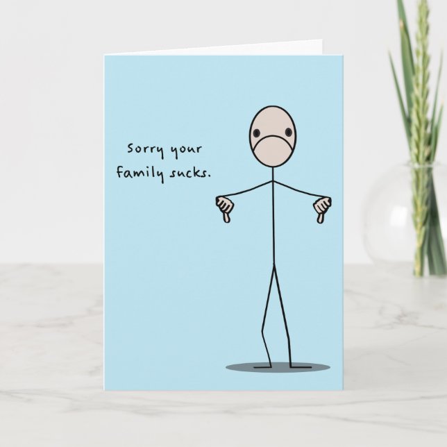 Ihre Familie ist zum Kotzen Karte (Vorderseite)