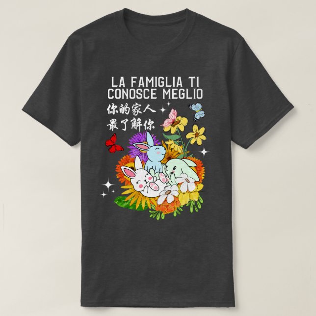 Ihre Familie kennt Sie am besten Kawaii Rabbit 3 T-Shirt (Design vorne)