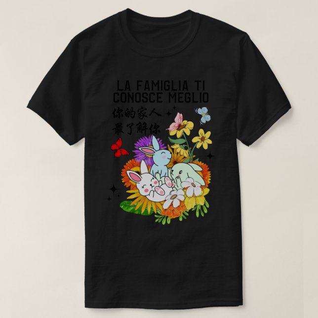 Ihre Familie kennt Sie am besten Kawaii Rabbit 4 T-Shirt (Design vorne)