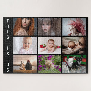 IHRE Familie und Haustiere sind schwarz Puzzle