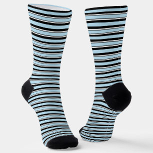 Ihre Farbe, schwarze und weiße Streifen Socken
