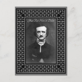 Ihre Farbe/Text Edgar Allen Poe Vintage Grenze Postkarte