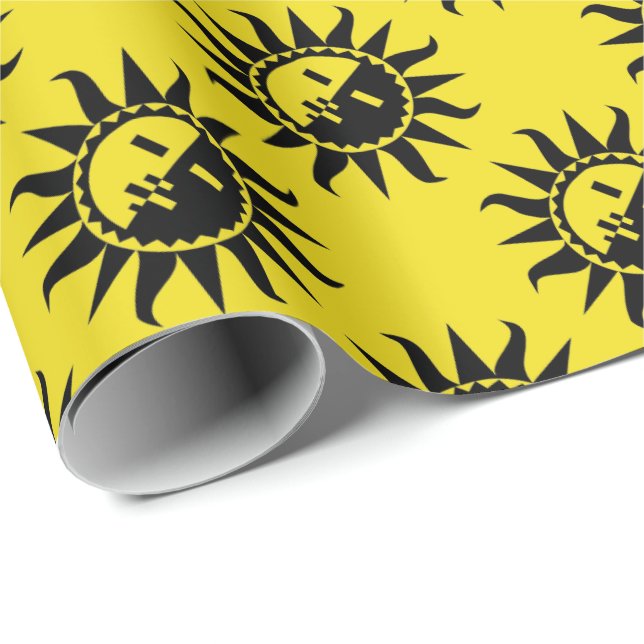 Ihre Farbe und Sun-Blitze Geschenkpapier (Rolleneckpunkt)