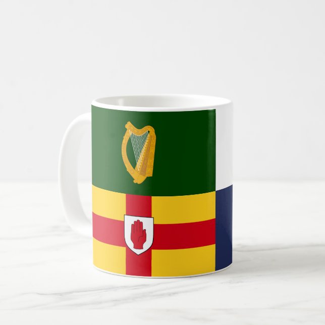 Ihre Farben anzeigen - Waffen in Irland Kaffeetasse (Vorderseite Links)