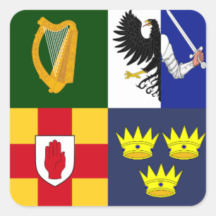 Ihre Farben anzeigen - Waffen in Irland Quadratischer Aufkleber