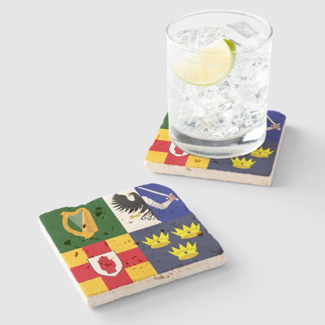 Ihre Farben anzeigen - Waffen in Irland Steinuntersetzer (Seitenansicht)