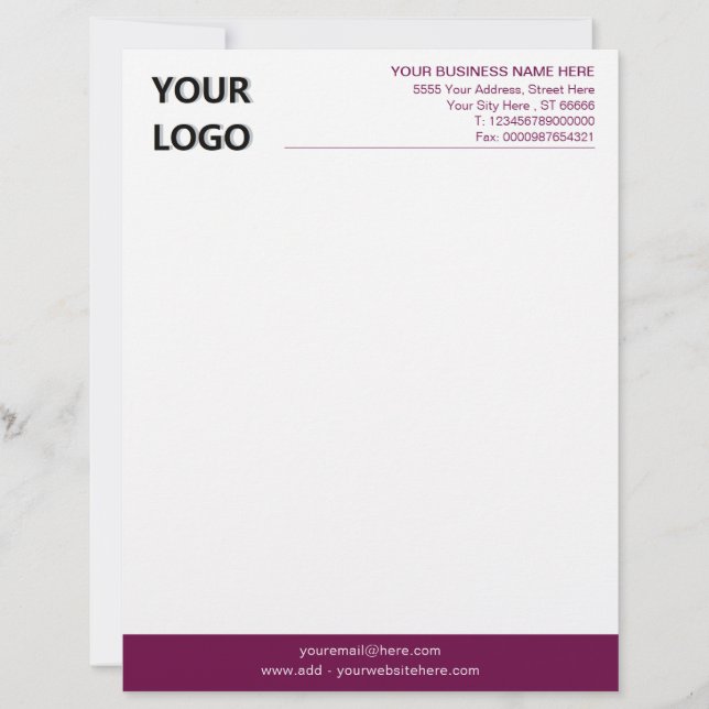 Ihre Farben Moderne Schreibschrift mit Logo Briefbogen (Vorderseite)