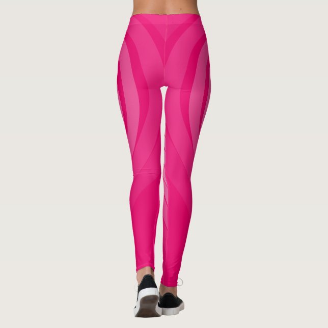 Ihre Farben - Rosa Herz Liebe zieht Leggings (Rückseite)