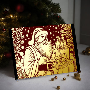 Ihre Farben Weihnachtsmann-Klaus Foil Folien Feiertagskarte