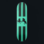 Ihre Farbskateboard mit schwarzen Pferden Skateboard<br><div class="desc">Custom Colors Sports Skateboard mit Black Horses - Malerei und Design von MIGNED</div>