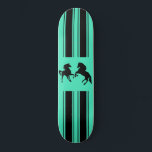Ihre Farbskateboard mit schwarzen Pferden Skateboard<br><div class="desc">Custom Colors Sports Skateboard mit Black Horses - Malerei und Design von MIGNED</div>
