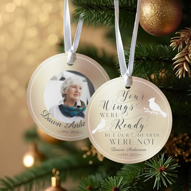 Ihre Flüge waren fertig Gold Foto Memorial Kardina Ornament (Von Creator hochgeladen)