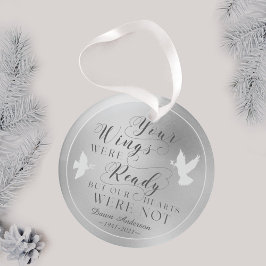 Ihre Flügel waren fertig Foto Memorial Keepake Dov Ornament Aus Glas