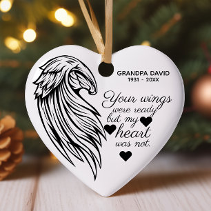 Ihre Flügel waren fertig Personalisiertes Foto Mem Keramik Ornament