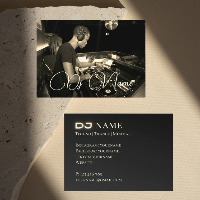 Ihre Foto Music DJ Business Card Visitenkarte (Von Creator hochgeladen)