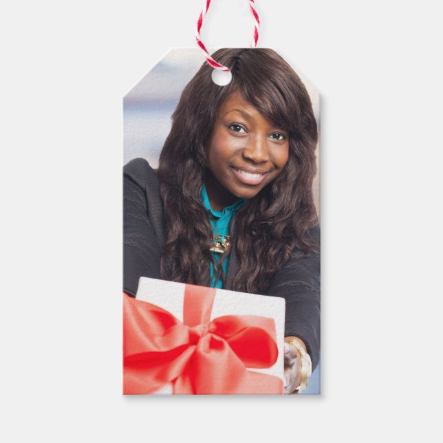 IHRE FOTO-Tags Geschenkanhänger (Vorderseite)