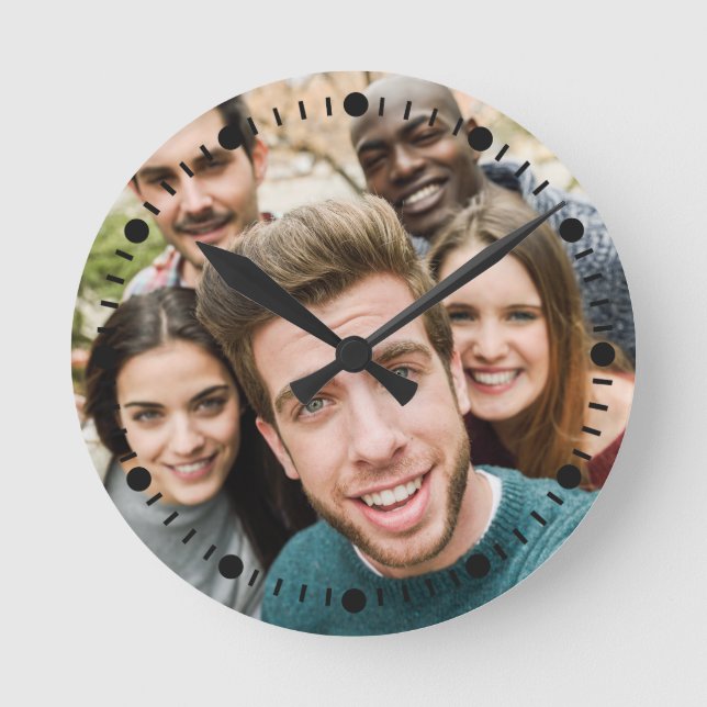 IHRE FOTO-Uhr Runde Wanduhr (Vorderseite)